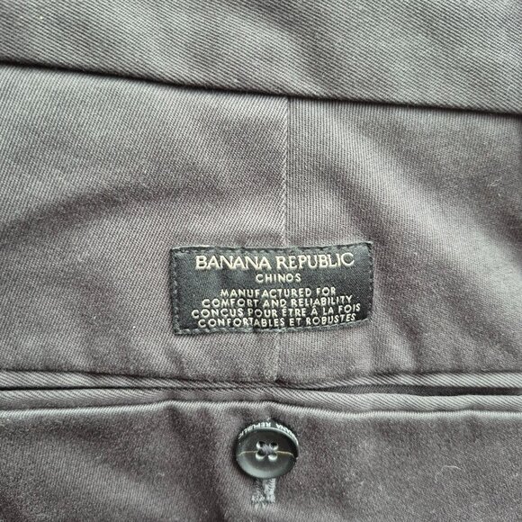 Banana Republic Aiden Slim Fit Chino Pants Charcoal 34" x 36" - Picture 9 of 15